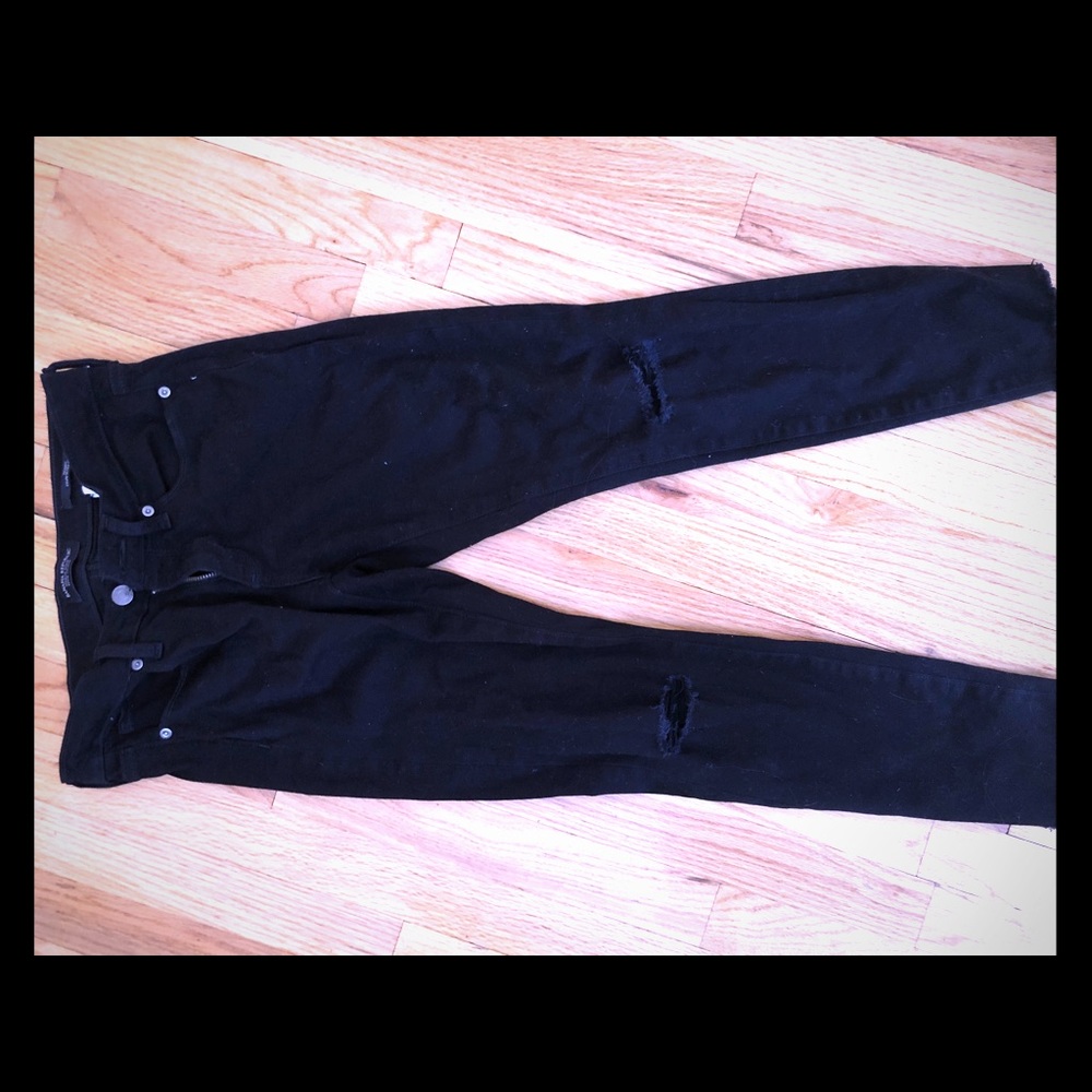Like new banana republic petite black skinny jeans